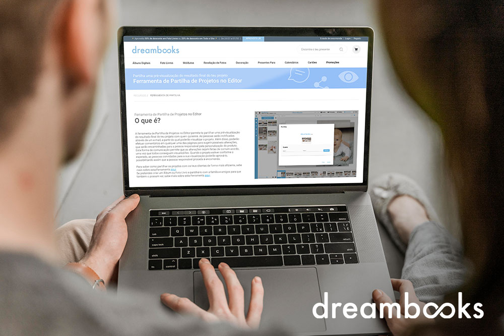 Como fazer um Álbum em colaboração utilizando a ferramenta de partilha de projetos Dreambooks